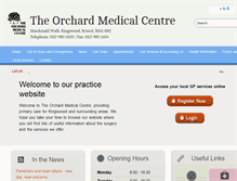 Tablet Screenshot of orchardmedicalcentre.co.uk